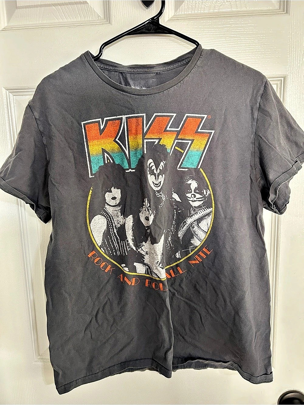 KISS Rock and Roll All Nite Graphic T-Shirt Gray